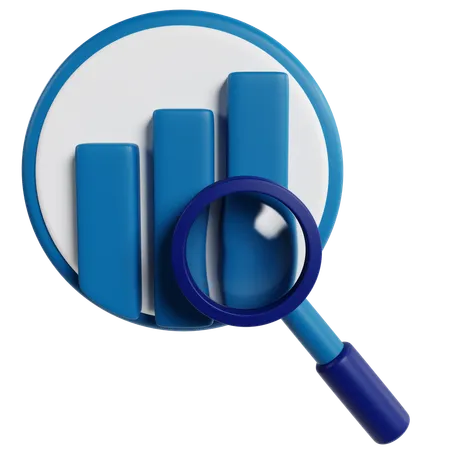 Analyzing Market Trends Research  3D Icon