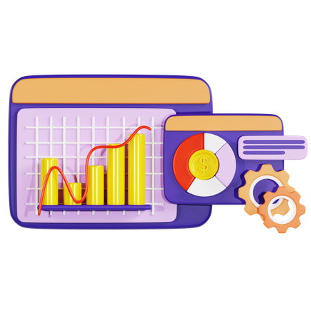 Analyzing Startup Growth Material  3D Icon