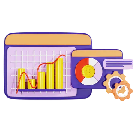 Analyzing Startup Growth Material  3D Icon