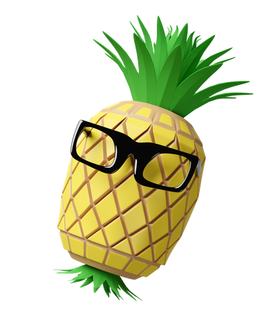 Ananas avec des lunettes de soleil  3D Icon