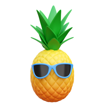 Ananas mit Brille  3D Icon