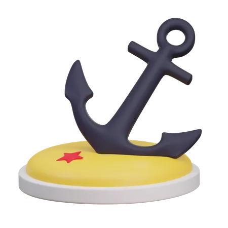 An Anchor 3 D Icon Is A Visual Representation Of An Anchor In A Three Dimensional Format This Icon Typically Depicts An Anchor Made Of Sand In A 3 D Design 3D Icon