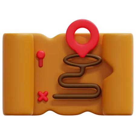 Ancienne carte  3D Icon