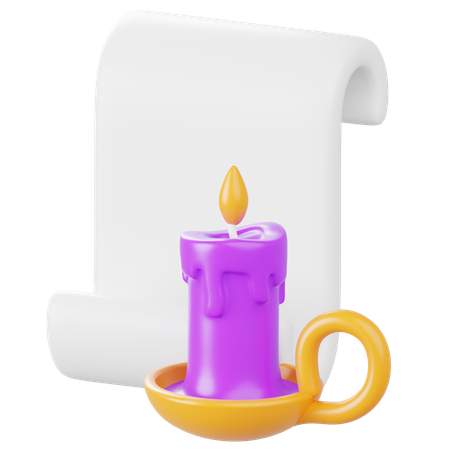 古代文学の巻物  3D Icon