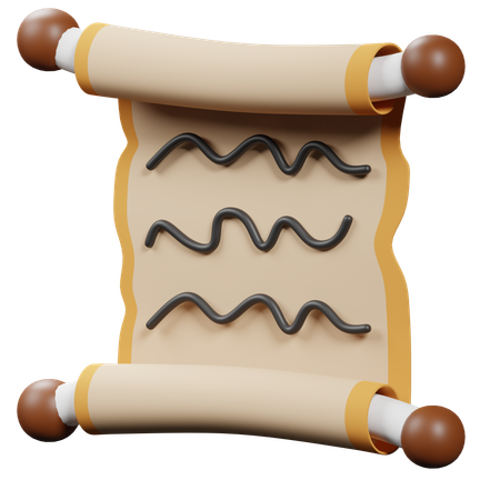 Ancient Manuscript  3D Icon