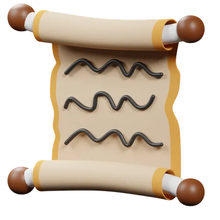 Ancient Manuscript  3D Icon