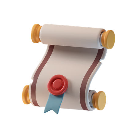 Ancient Scroll  3D Icon