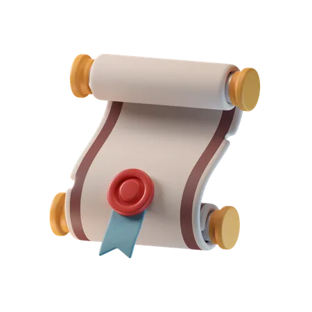 Ancient Scroll  3D Icon