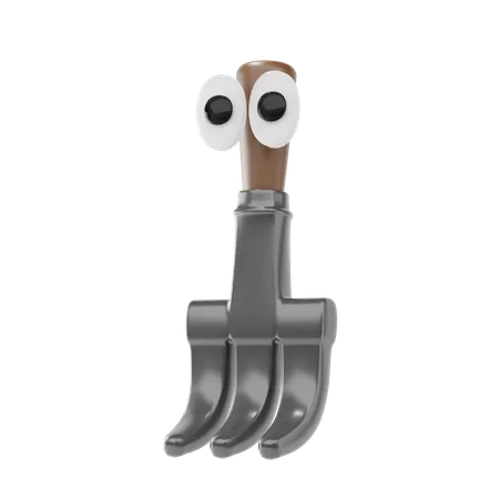 Ancinho manual  3D Icon