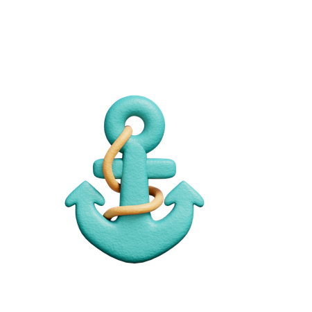 Ancla con cuerda  3D Icon