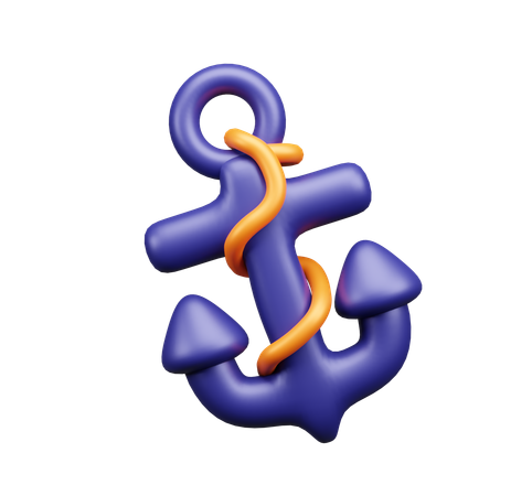 Ancla de barco  3D Icon