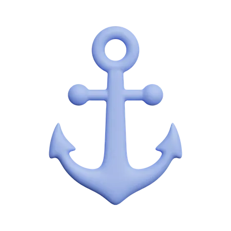 Âncora de navio  3D Icon