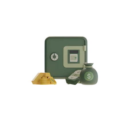 And Coin Bag  3D Icon