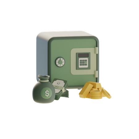 And Coin Bag  3D Icon