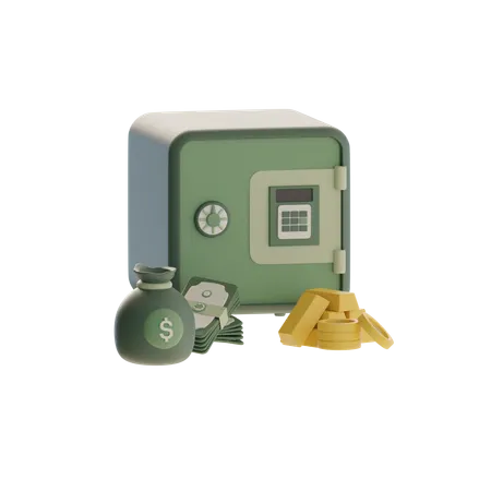 And Coin Bag  3D Icon