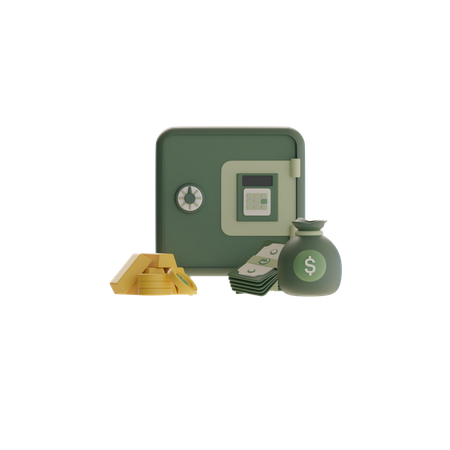 And Coin Bag  3D Icon
