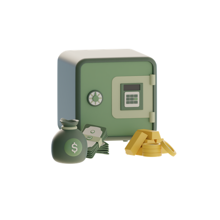 And Coin Bag  3D Icon