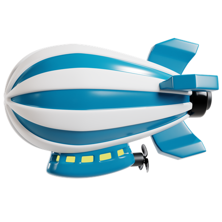 And Striped Zeppelin  3D Icon