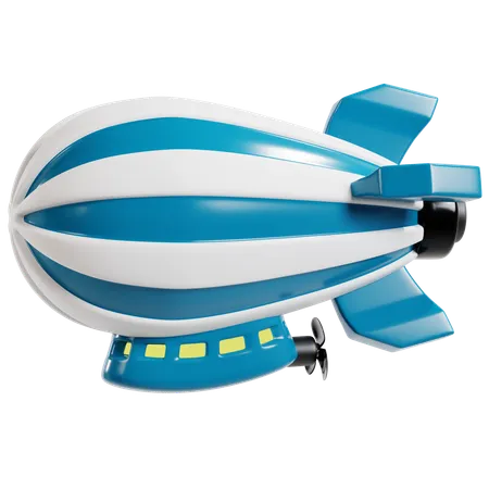 And Striped Zeppelin  3D Icon