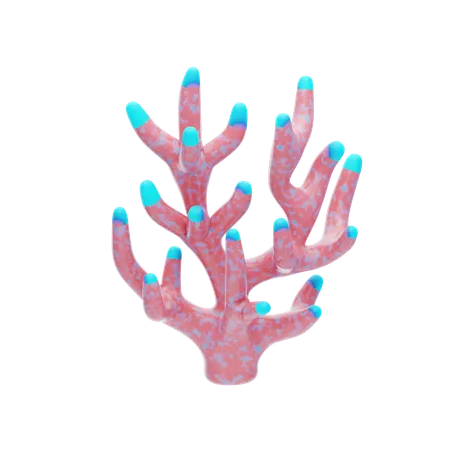 And Tipped Coral  3D Icon