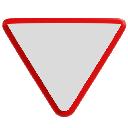 And Yield Sign  3D Icon