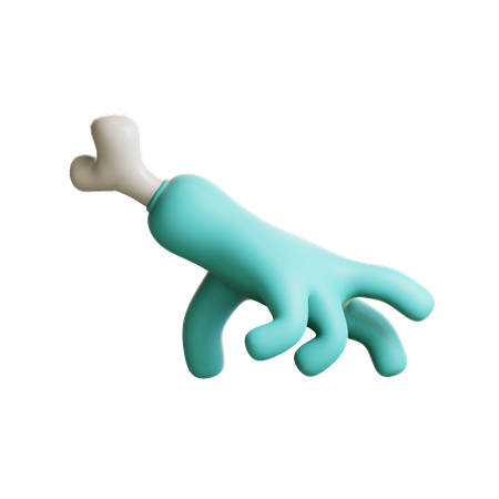 Mão assustador andando  3D Illustration