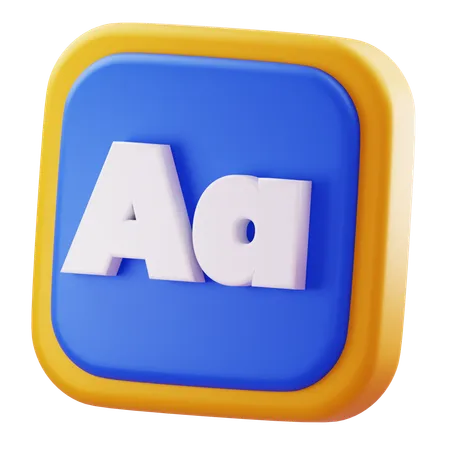 Groß-/Kleinschreibung ändern  3D Icon