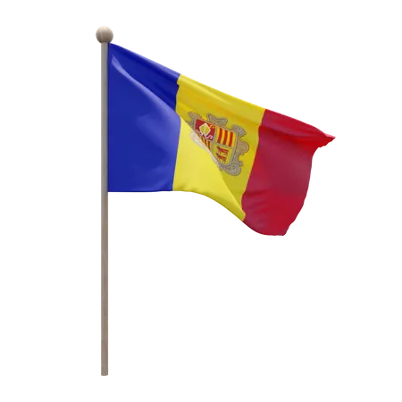 Andorra fahnenmast  3D Icon