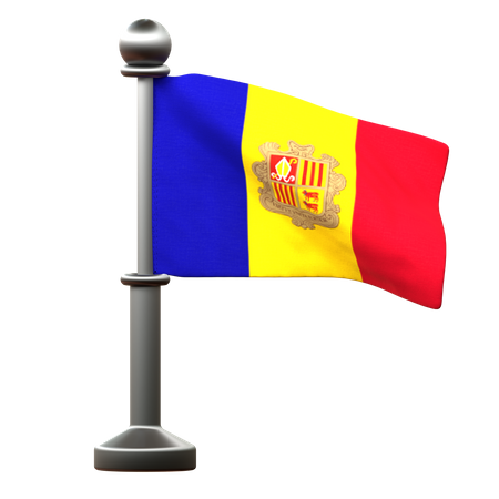 Andorra Flag  3D Icon