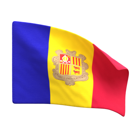 Andorra Flag  3D Icon