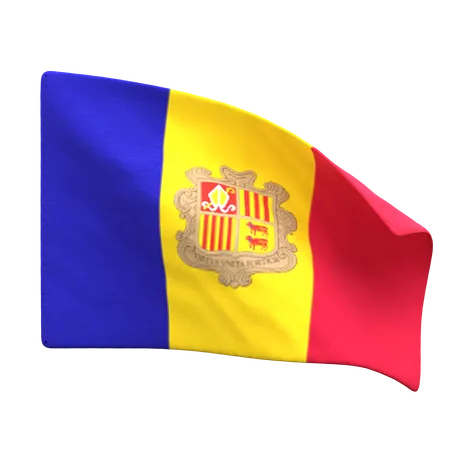 Andorra Flag  3D Icon