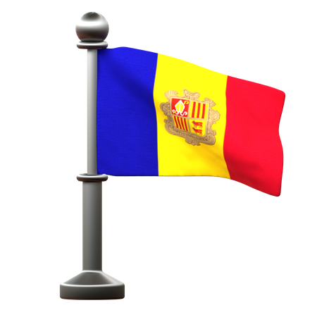 Andorra Flag  3D Icon