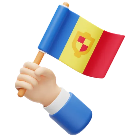 Andorranische Flagge  3D Icon