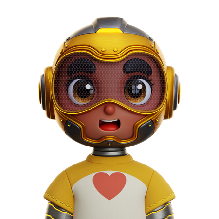 Android Girl  3D Icon
