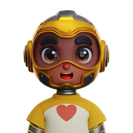 Android Girl  3D Icon