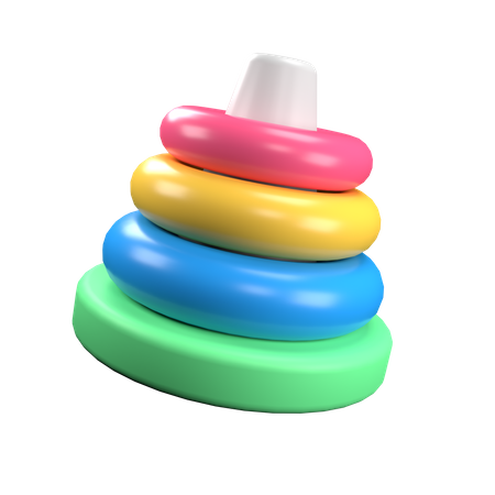 Brinquedo de anéis  3D Icon