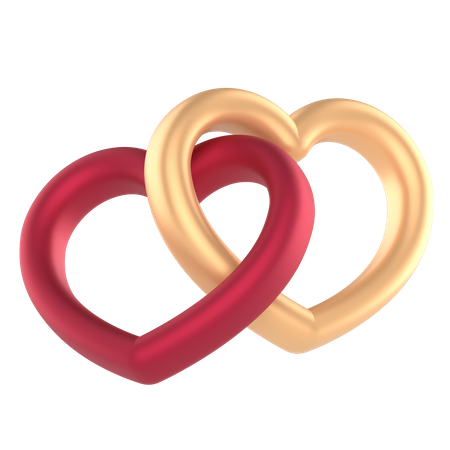 Anéis de amor  3D Icon