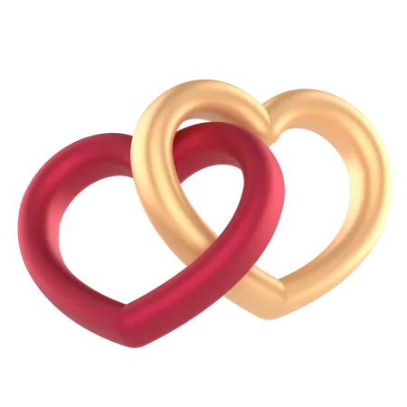 Anéis de amor  3D Icon