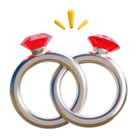 Anéis de diamante  3D Icon