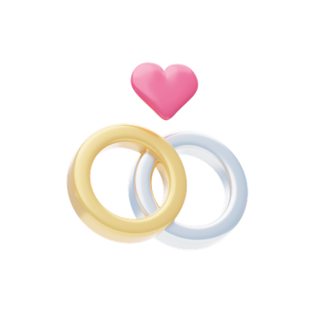 Anéis de noivado  3D Icon