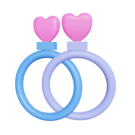 Anel de lealdade de amor  3D Illustration