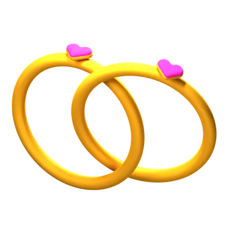 Anel de casal  3D Icon