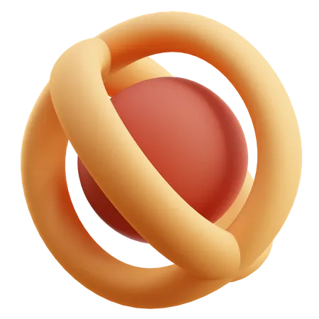 Forma abstrata de anel de bola  3D Icon