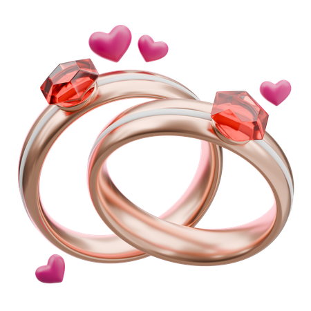 Anel de casal  3D Icon