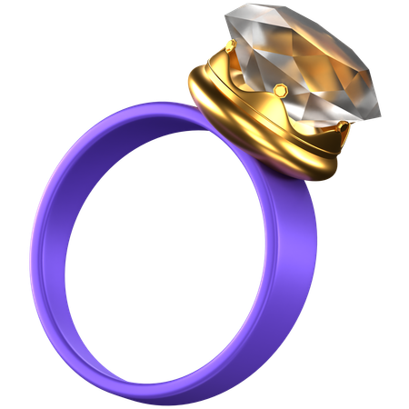 Anel de diamante  3D Icon