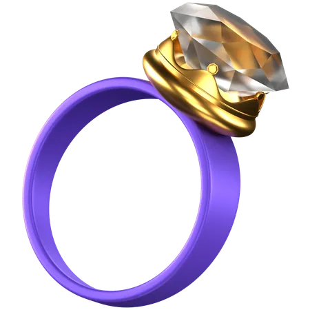 Anel de diamante  3D Icon