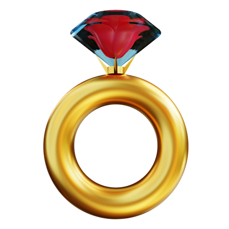 Anel de diamante  3D Icon