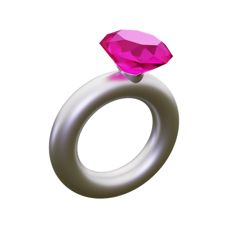 Anel de diamante  3D Icon