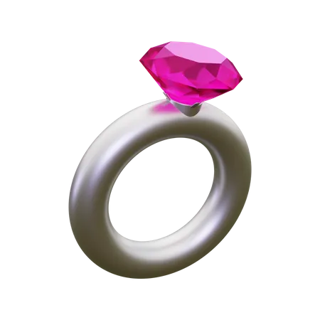 Anel de diamante  3D Icon