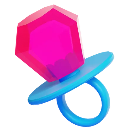 Anel de diamante pop  3D Icon